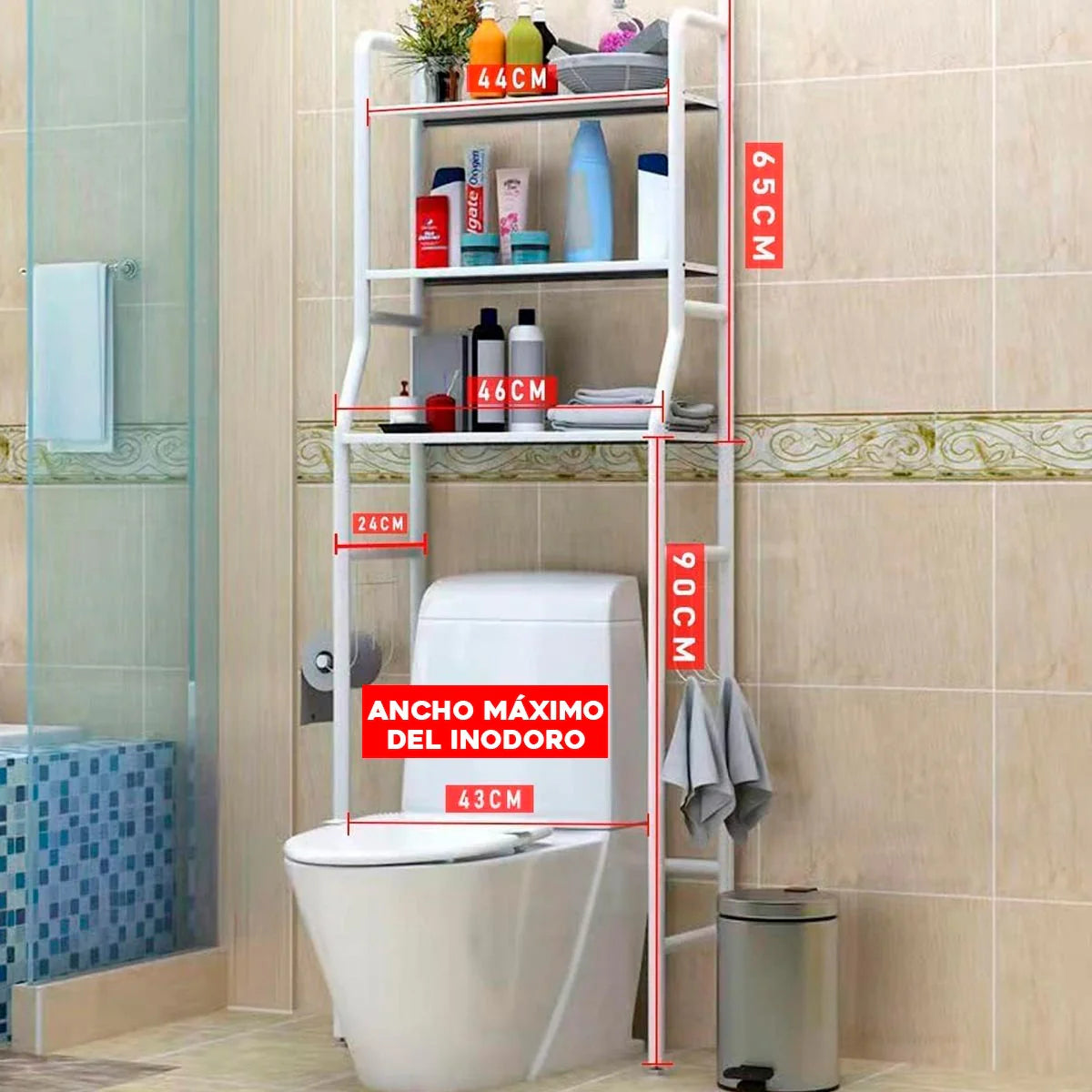 ESTANTE ORGANIZADOR DE BAÑO 3 NIVELES
