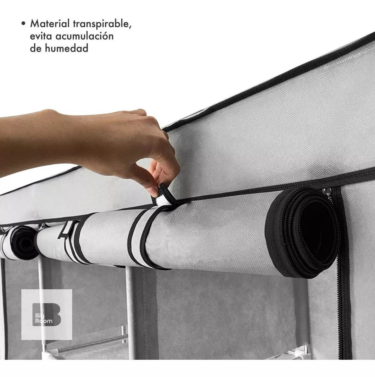 CLOSET DE 3 NIVELES CON FORRO