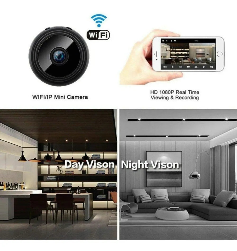 MINI CÁMARA DE SEGURIDAD WIFI FULL HD