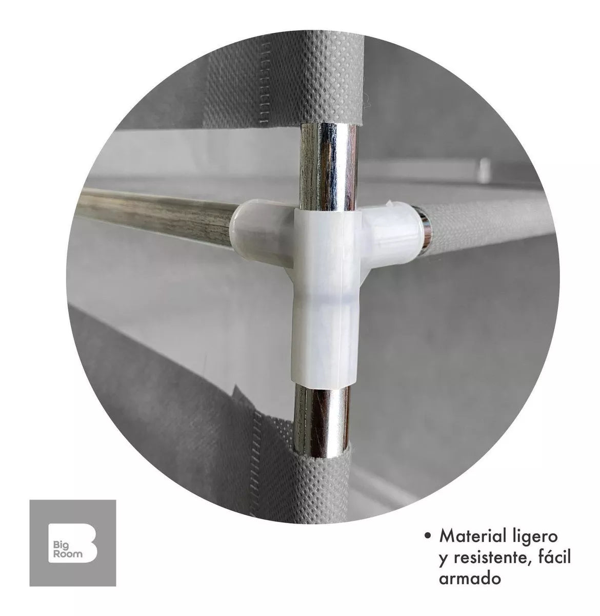 CLOSET DE 3 NIVELES CON FORRO