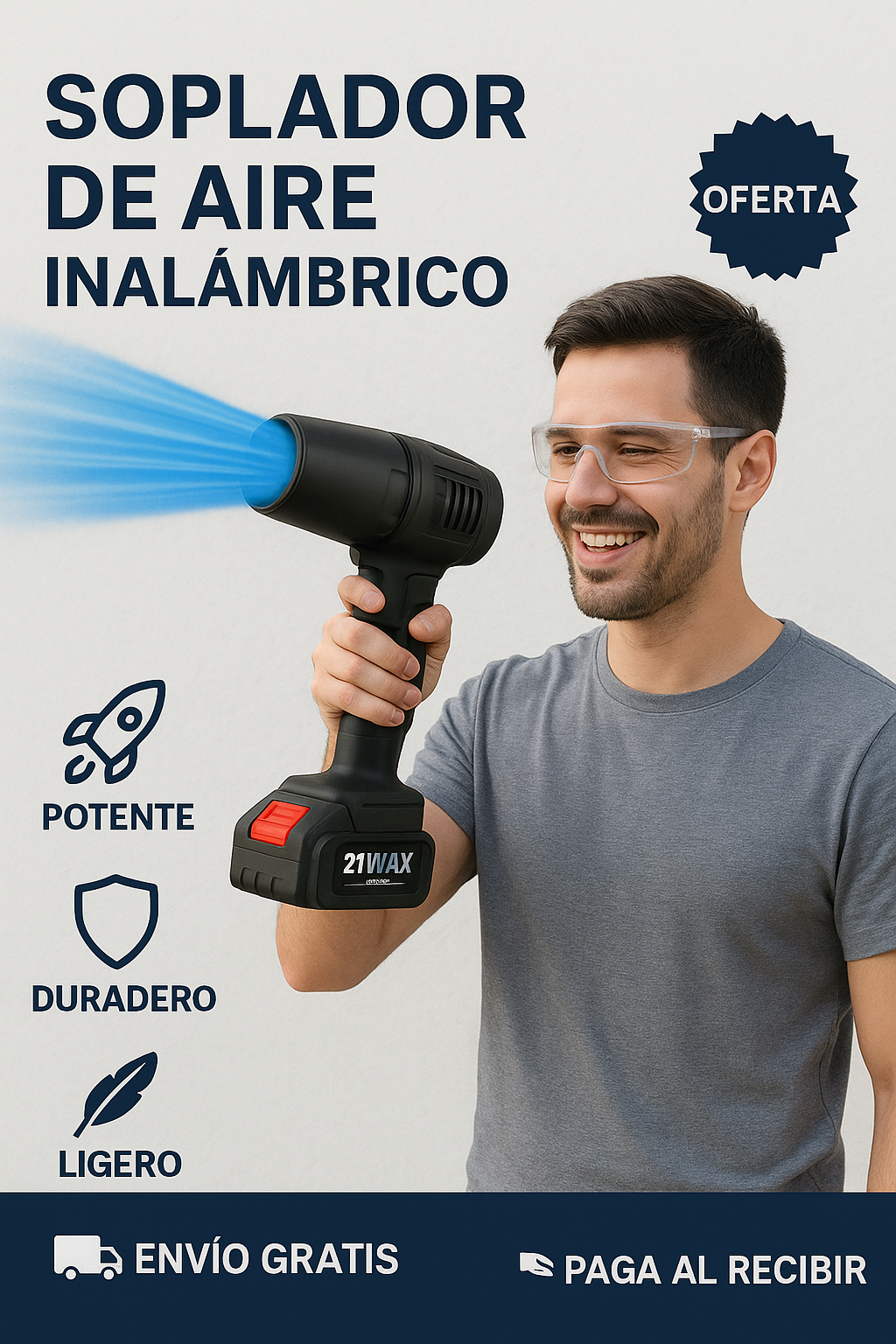 Turbo Air Pro – Soplador de Aire Portátil de Alta Potencia