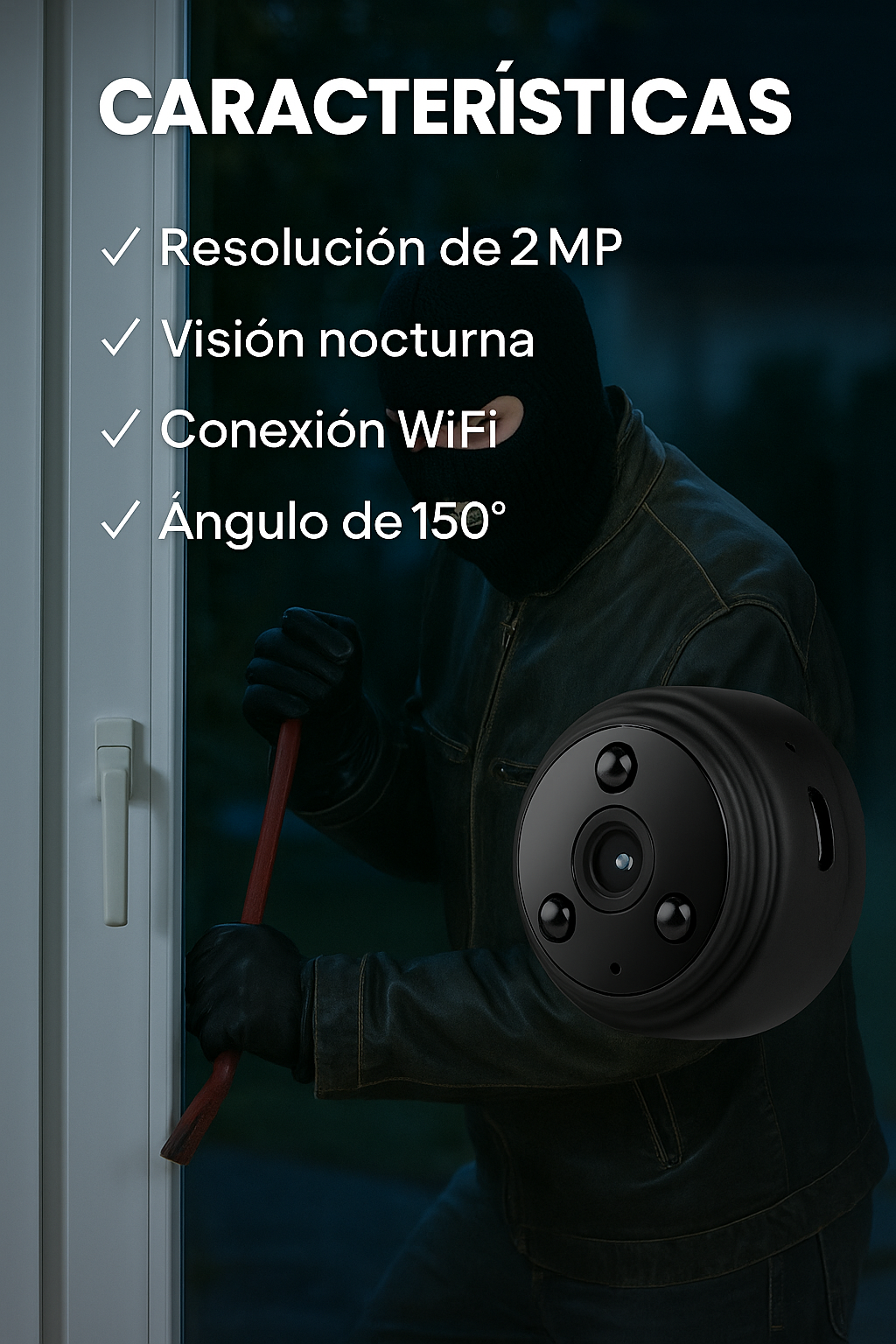 MINI CÁMARA DE SEGURIDAD WIFI FULL HD