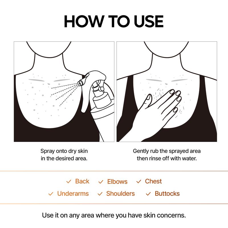 Spray exfoliante corporal - Adiós manchas oscuras