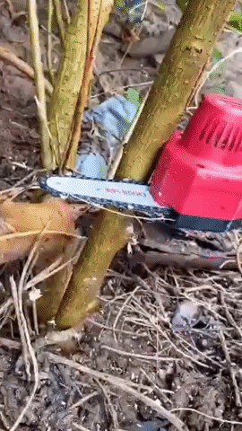MOTOSIERRA PORTATIL RECARGABLE CON DOS BATERIAS