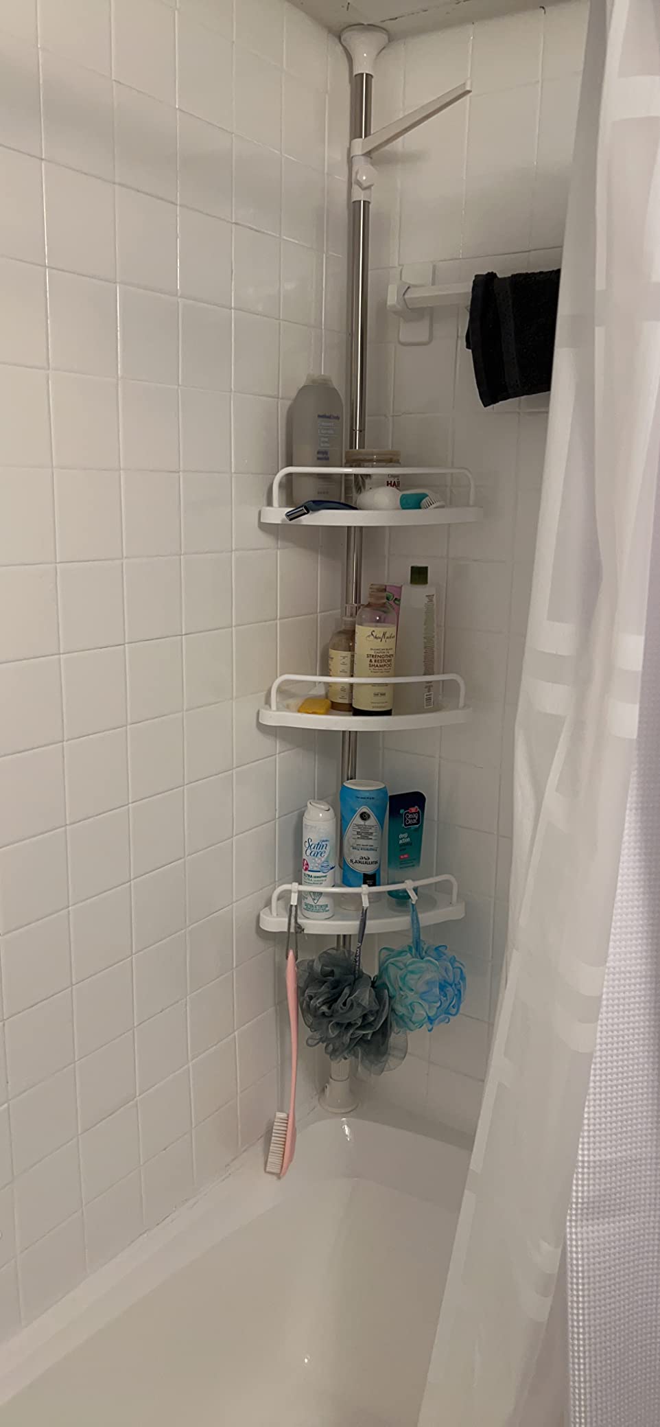 ESTANTE ESQUINERO DE 4 NIVELES PARA BAÑO