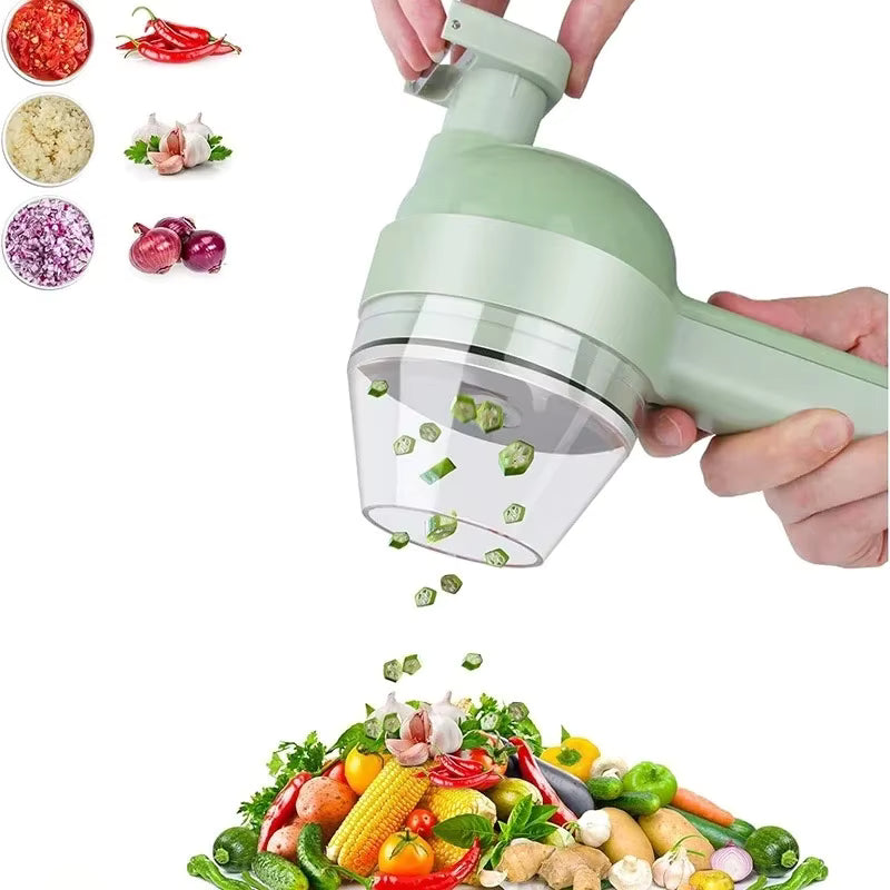PowerChef | Cortador Picador Eléctrico de Verduras 4 en 1