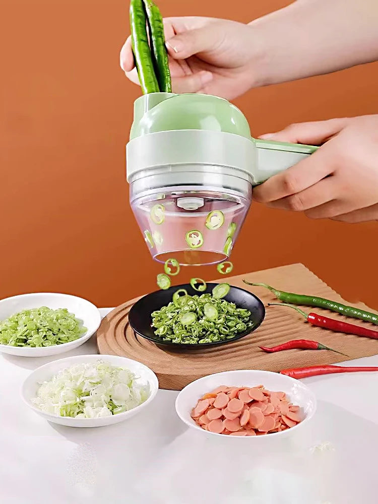PowerChef | Cortador Picador Eléctrico de Verduras 4 en 1