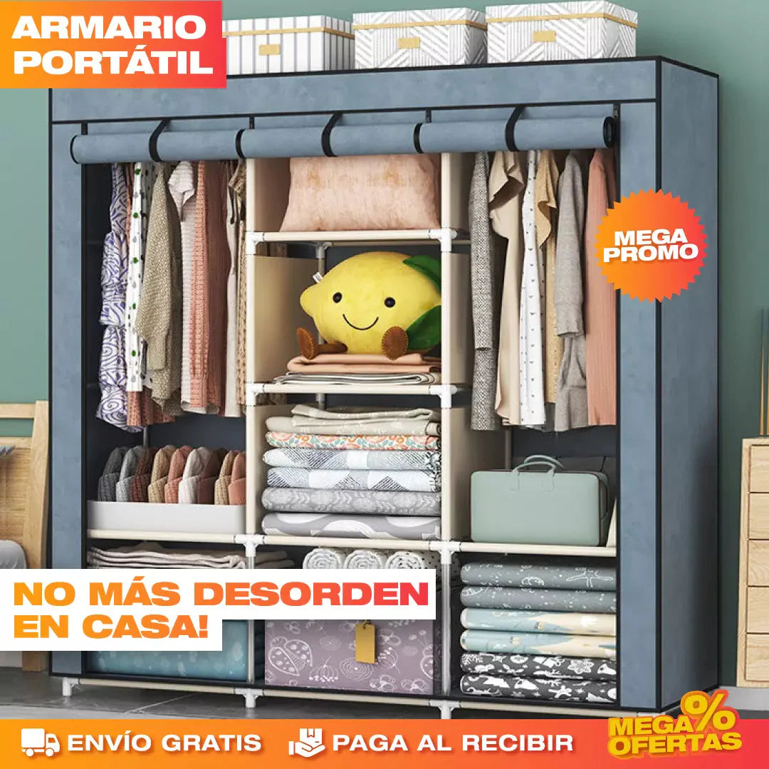 CLOSET DE 3 NIVELES CON FORRO
