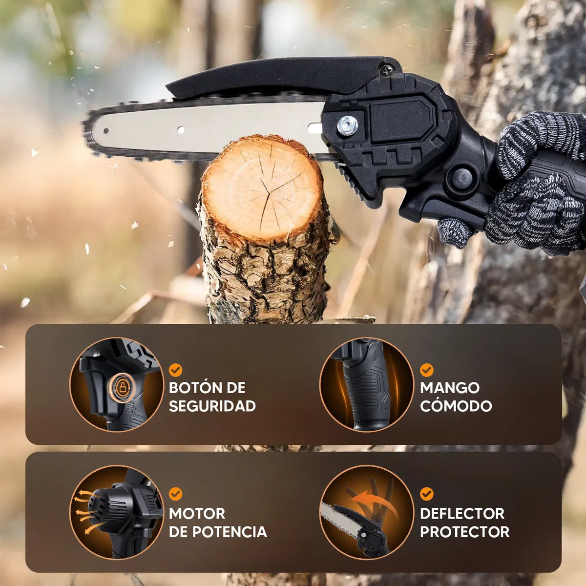 MOTOSIERRA DE MANO INALÁMBRICA