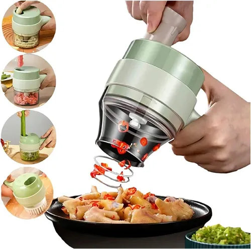 PowerChef | Cortador Picador Eléctrico de Verduras 4 en 1