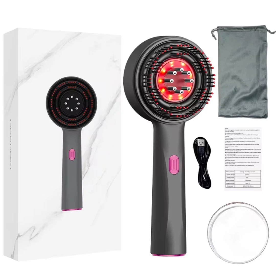 Calza™ | Peine eléctrico para masaje del cuero cabelludo – Luz roja y aplicador de aceite – Anticaída y crecimiento capilar