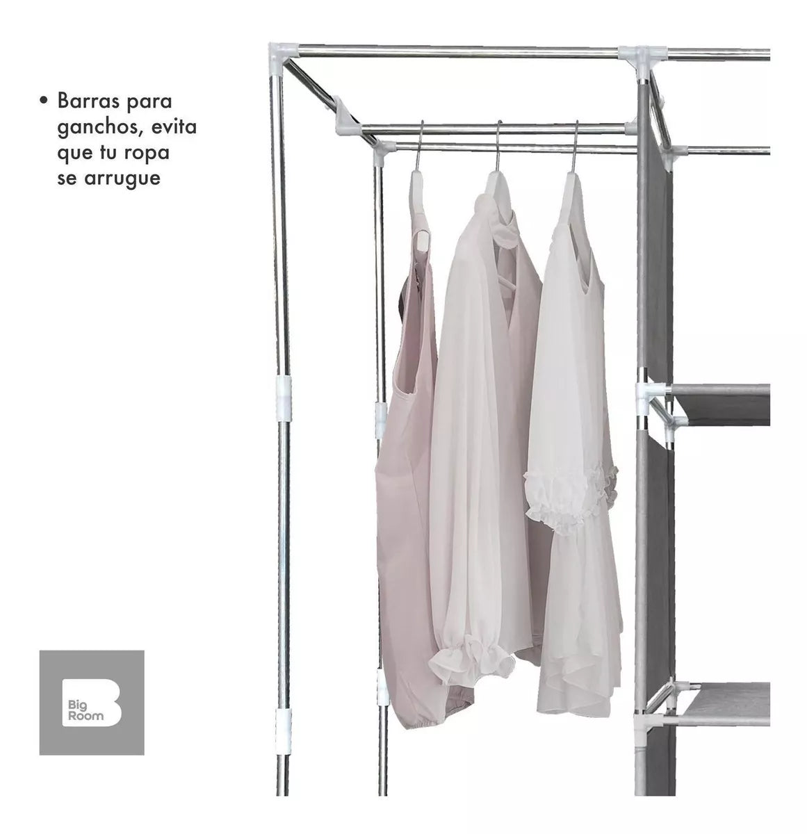 CLOSET DE 3 NIVELES CON FORRO