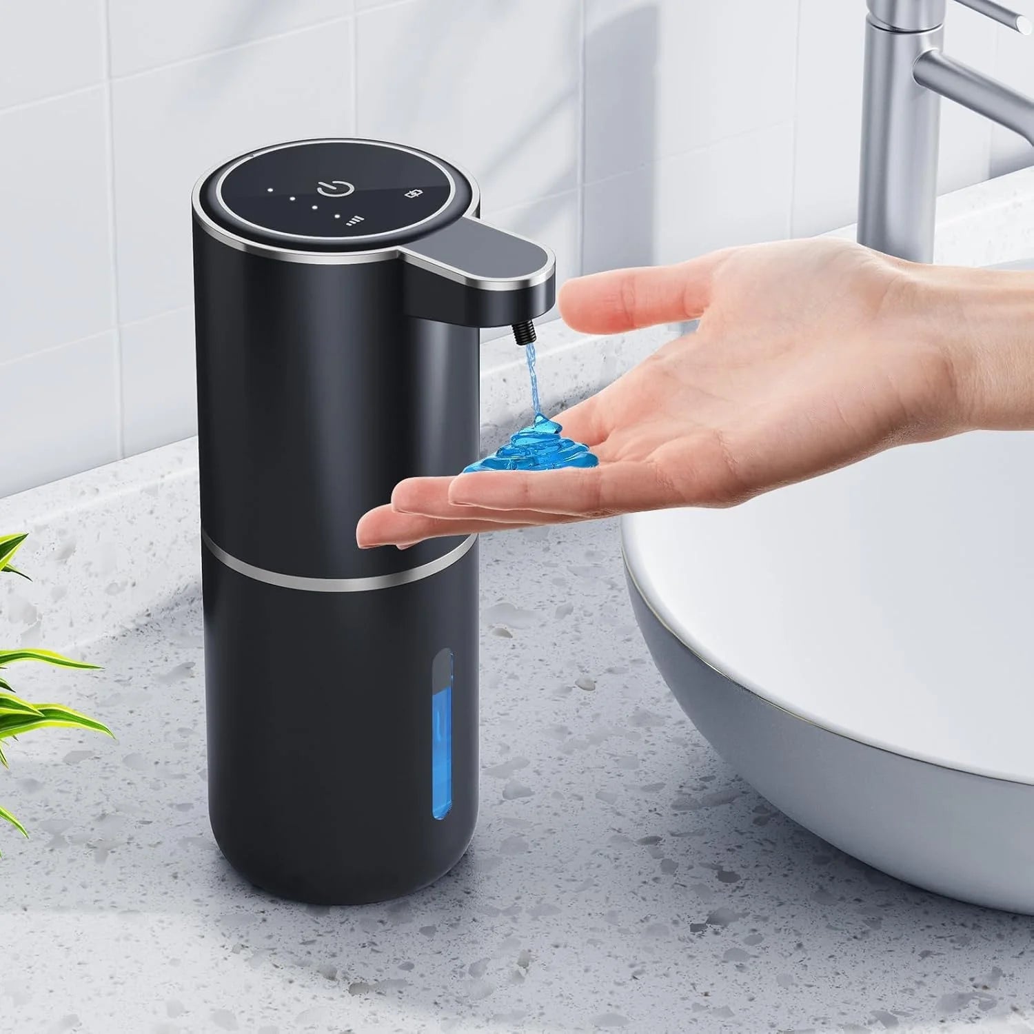 Dispensador de Jabón de Acero Inoxidable y sensor de movimiento